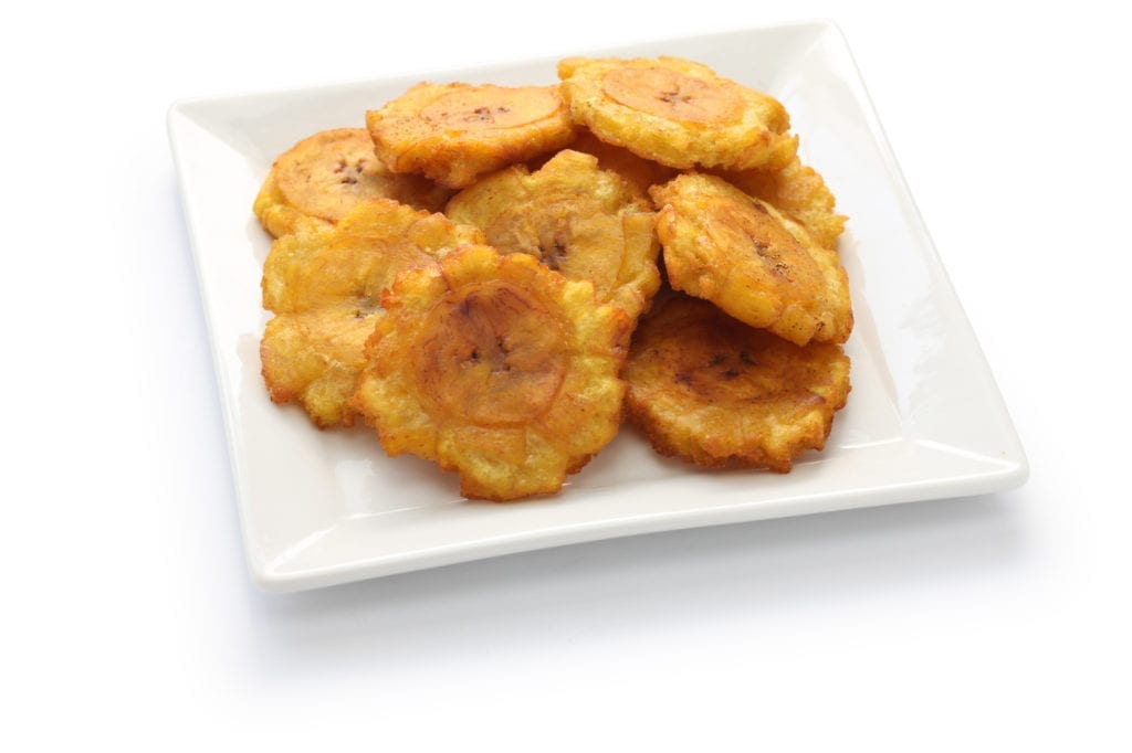 Puerto Rican Food.
Fried green plantains
