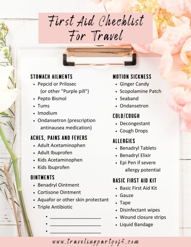 travel kit checklist