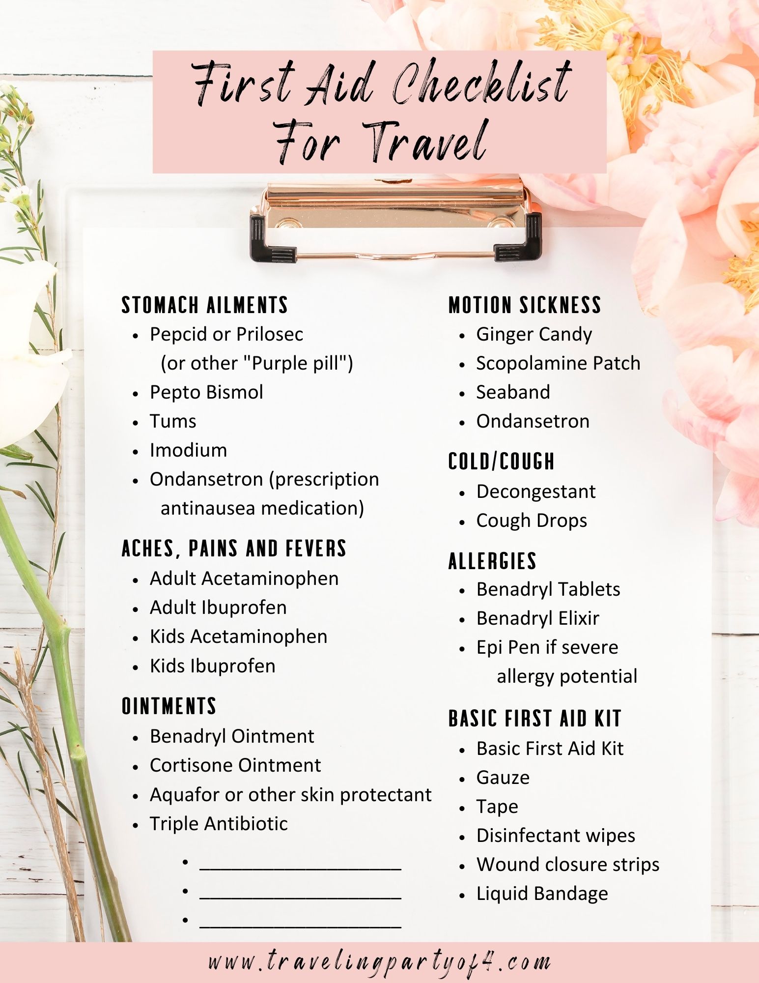 How To Create a Super Practical DIY Travel First Aid Kit