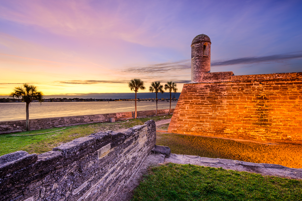 Weekend Family Getaways in Florida.
St. Augustine, Florida at the Castillo de San Marcos National Monument.