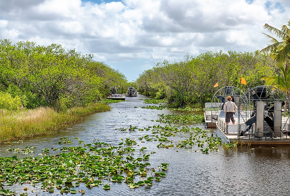 Florida Family Weekend Getaways.
Airboats tours in Everglades National Park, Florida.
