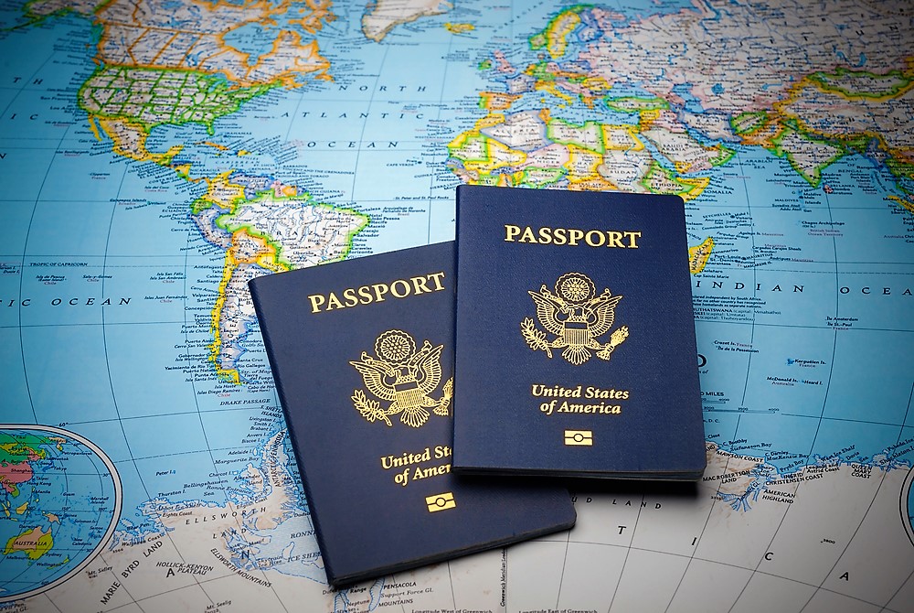 Holiday Travel Safety Tips.
Passports over a map of the world.