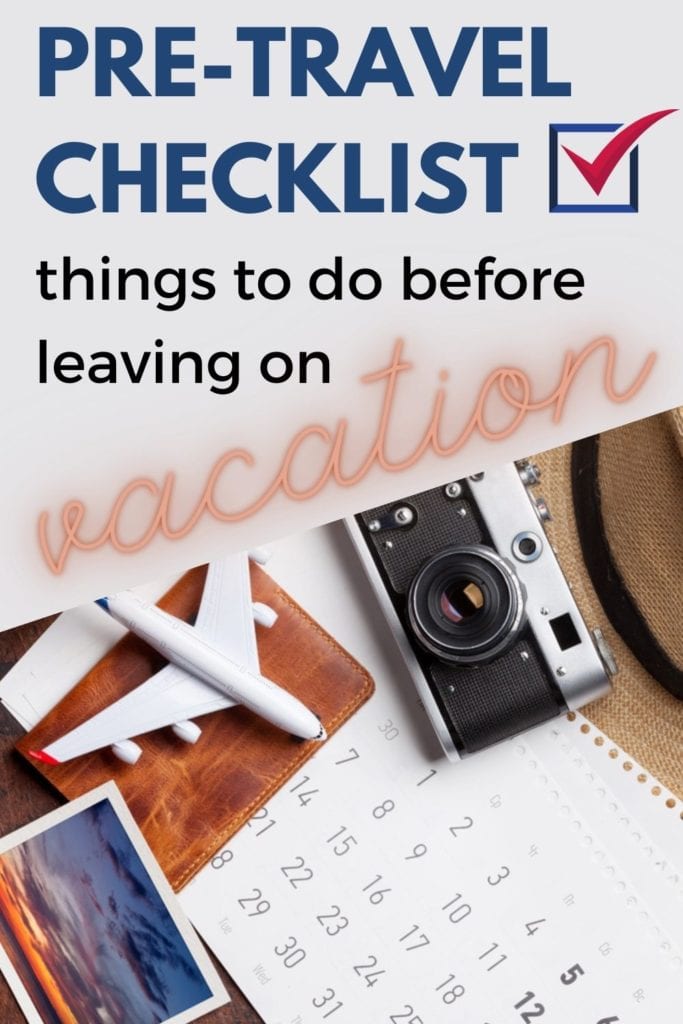Pre-Travel Checklist