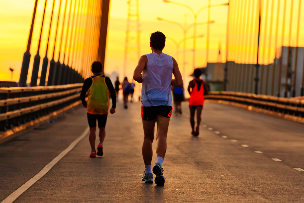Marathon runners running  in the morning.
Running vacation destination.
How to Plan a Runcation.