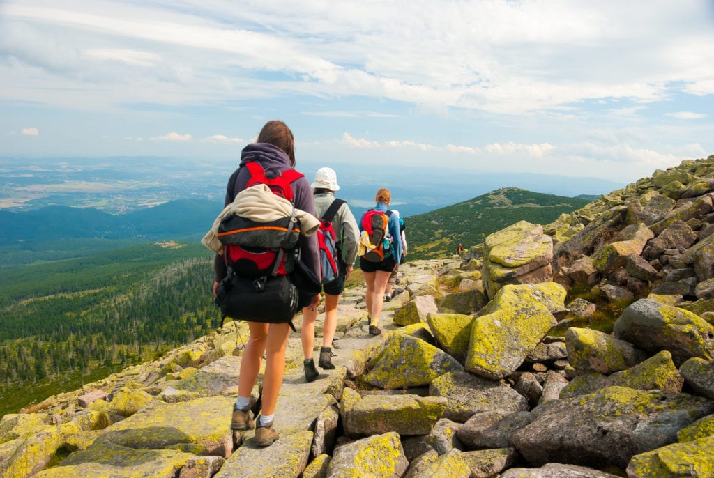 Beginner Hiking Tips.
People hiking in Karkonoszy mountains at summer