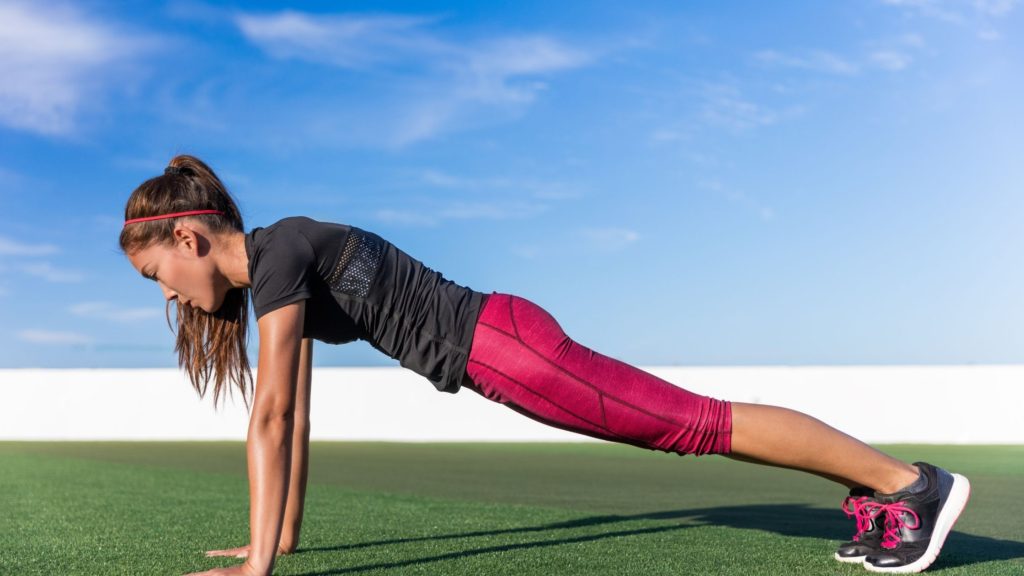 Travel Workouts.  Plank Pose.