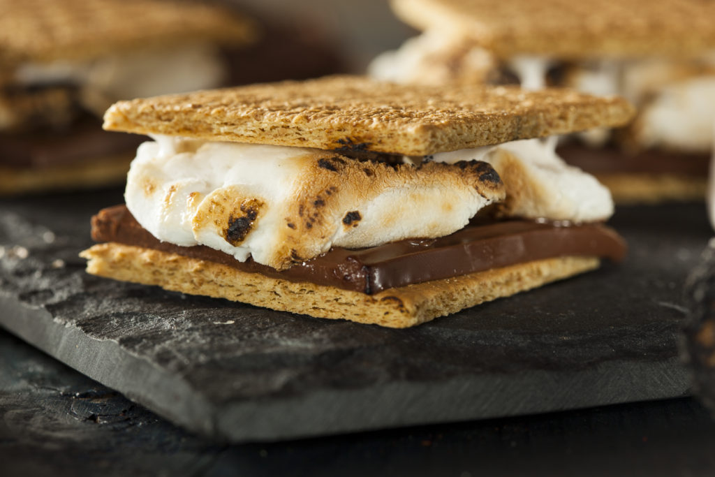 Christmas Bucket List Ideas.
Homemade S'mores with Marshmallows Chocolate and Graham Crackers