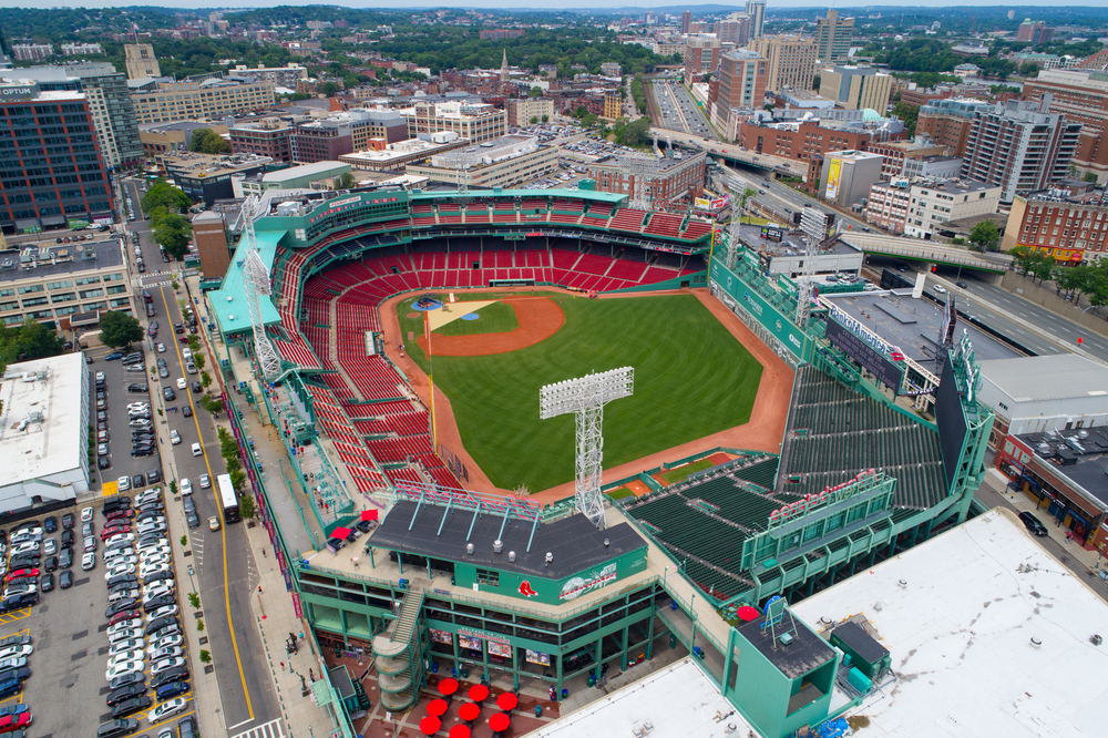 60 Things to do Before 60.
BOSTON, MA, USA - JUNE 28, 2017: Aerial image of Fenway Park sports stadium home to the Boston Red Socks
